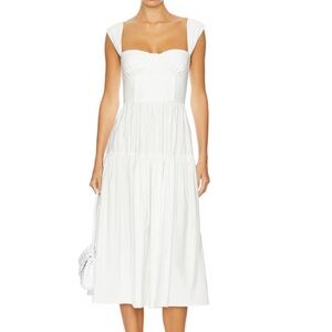 NWT WeWoreWhat Elegant White Midi Dress